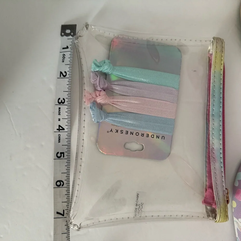 Underonesky Colorful Unicorn Clear Tote Bag and travel bags